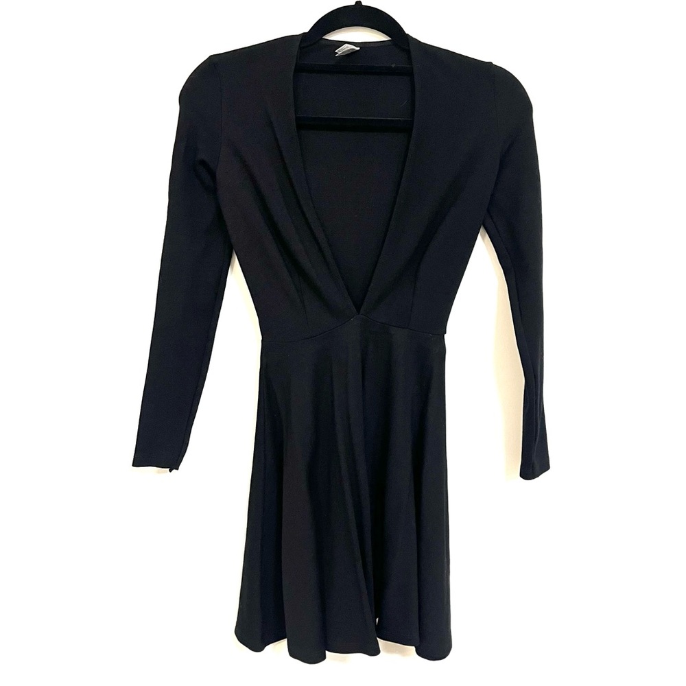 American Apparel Deepest V black dress